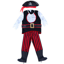 跨境万圣节儿童海盗表演服装cosplay加勒比海盗杰克船长衣服装扮