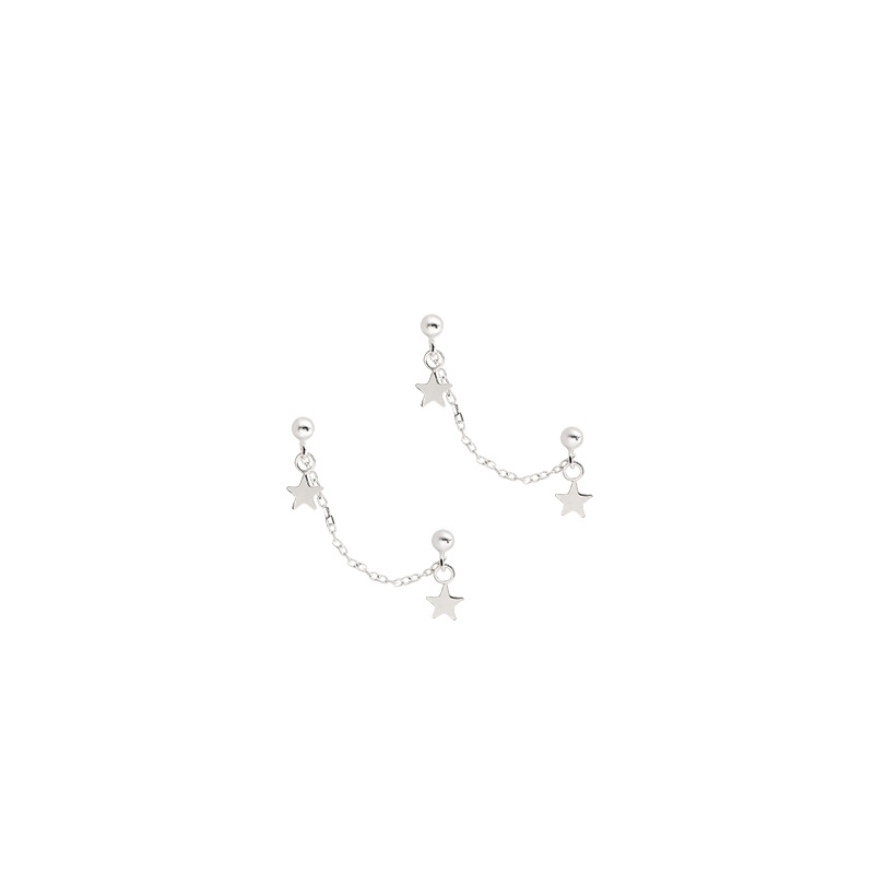 Estrella doble oreja piercing pendientes para mujeres 2024 nueva moda red pendientes borla Beanie pendientes para mujeres oído joyería regalo