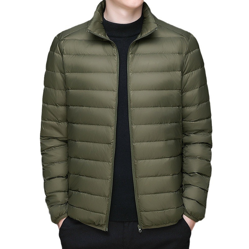 [Recomendación de Cui Wanzhi-Nuevo estándar nacional] pareja chaqueta de plumón ligera de cuello vertical chaqueta portátil chaqueta cálida de invierno