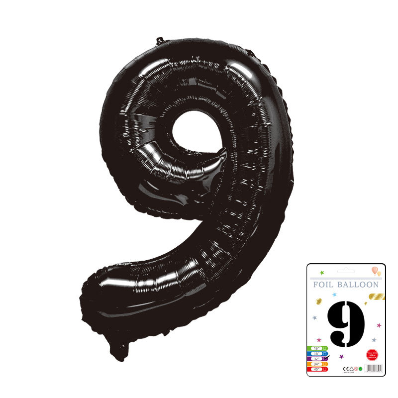 Globo digital de 32 pulgadas, embalaje de tarjeta de papel independiente, versión estadounidense, película de aluminio delgada, embalaje fino, papel de aluminio, globo de cumpleaños