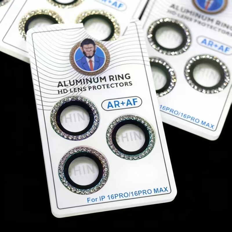 Suitable for Apple 17Promax Diamond-Encrusted Lens Film 16/15/14/13/12 Eagle Eye Positioning Anti-Reflective Camera Film