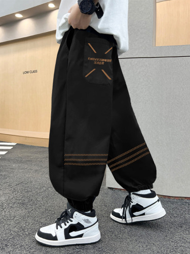 Children's pants for boys Spring medium and large children loose sport pants children casual sweatpants boys Korean style long pants spring outfit