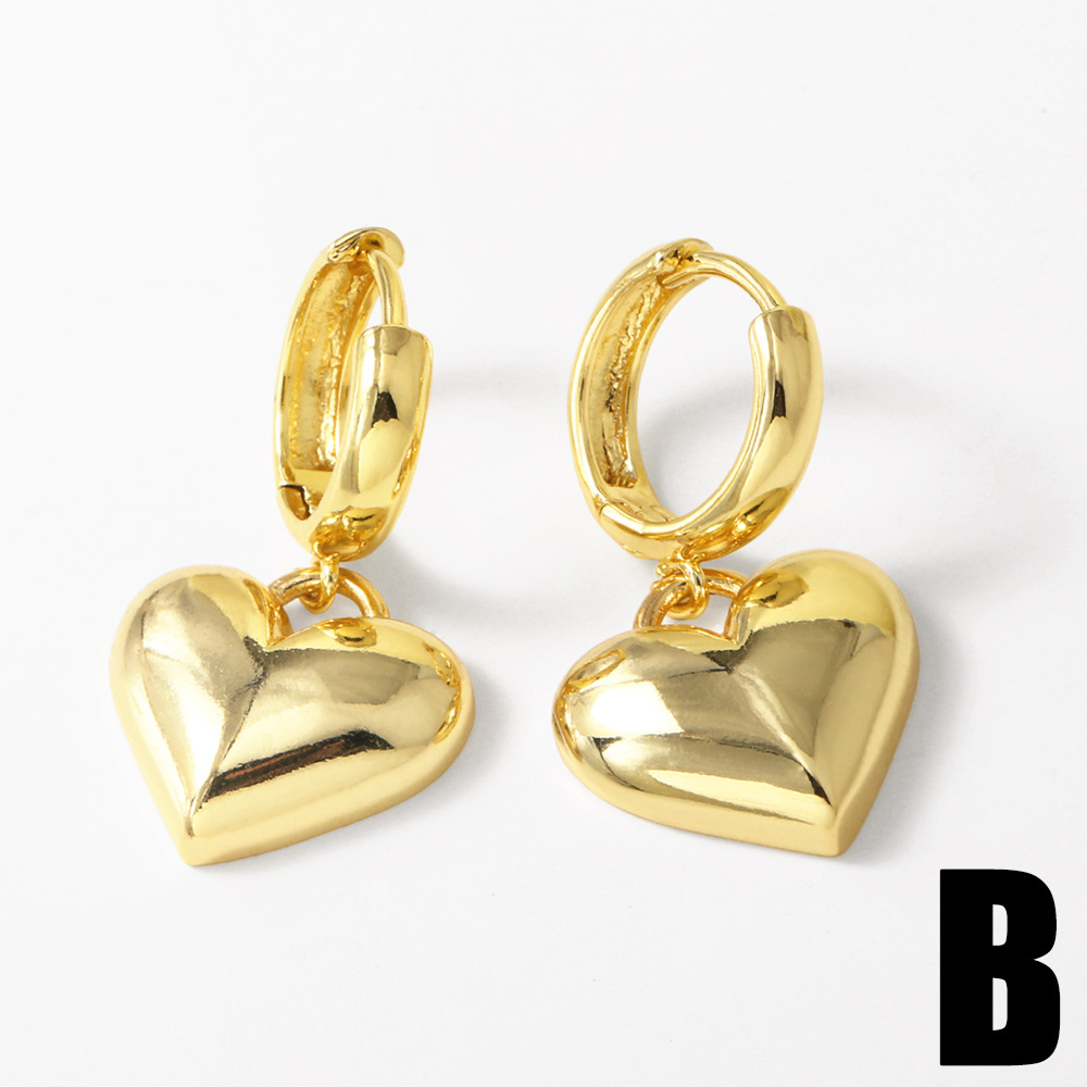 Fruit Pattern 1 Pair Simple Style Fruit Plating Copper Drop Earrings