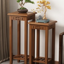 阳台花架中式客厅落地式花盆底座托架竹子置物架盆景摆放2025新w&