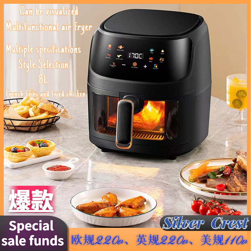 Cross-border AirFryer visual multi-function electric fryer French fries fried chicken household air fryer automatic electric oven
