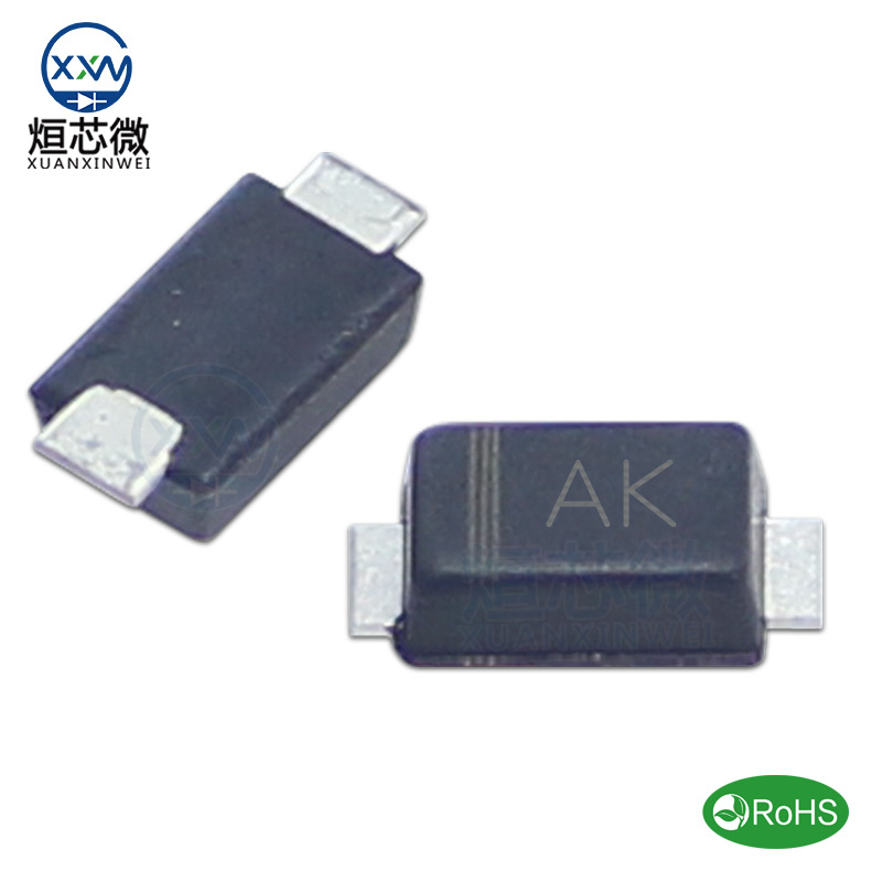 工厂直营 SMF6.5A SOD-123FL 丝印AK 单向6.5V TVS瞬变抑制二极管