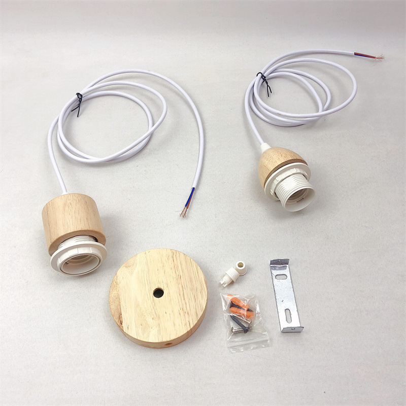 Guzhen E27 tornillo colgante portalámparas con alambre lámpara colgante línea traje DIY creativo lámpara de araña Accesorios