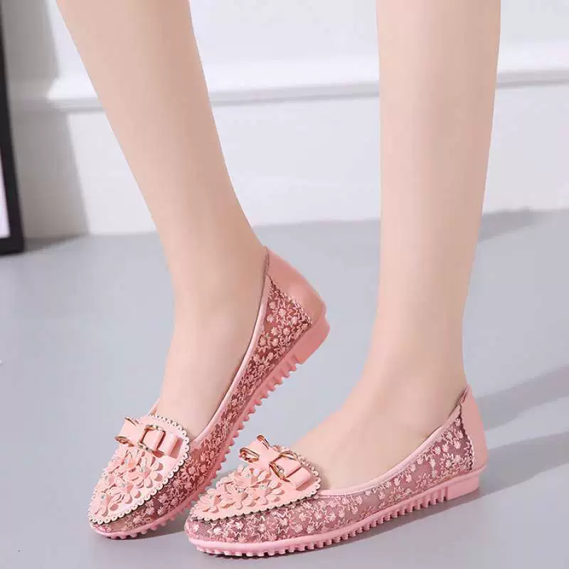 Женские мокасины из сетки, весна 2025, новые дышащие, на низком ходу, с открытым носком, больших размеров, для беременных