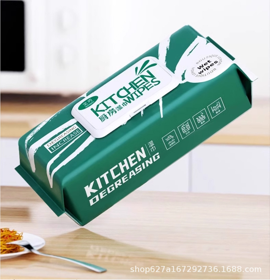 Toallitas húmedas para el hogar, limpieza de cocina, descontaminación, desengrasamiento, espuma especial para limpiar las manchas de grasa, toallas húmedas para la mesa