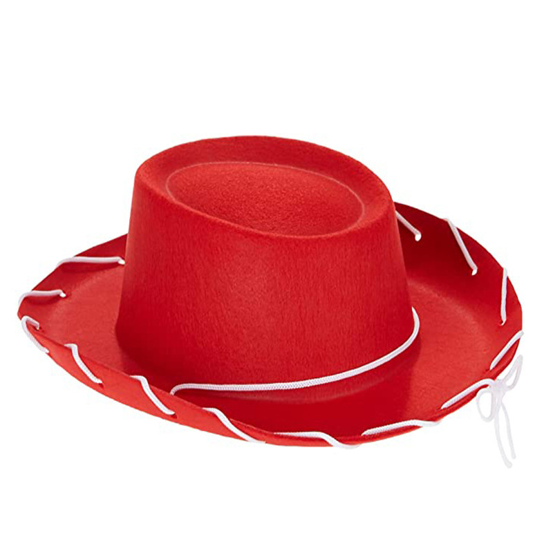 Western cowboy hat costume props Halloween carnival non-woven shaped hat party men's big eaves decorative top hat_voghion.com