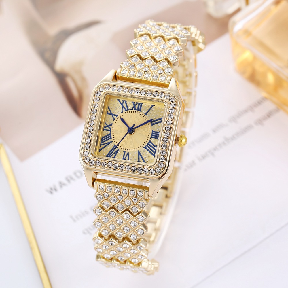 kuum müük mood Roman Wenzhong Diamond square naiste käekell naiste käekell kvartskell_voghion.com