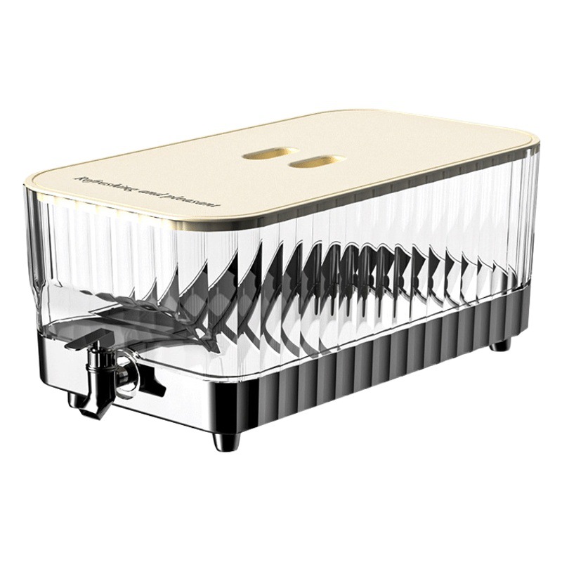 Gran capacidad botella de agua fría hogar transparente fruta limón té jugo bebida cubo refrigerador cocina botella de agua fría con grifo