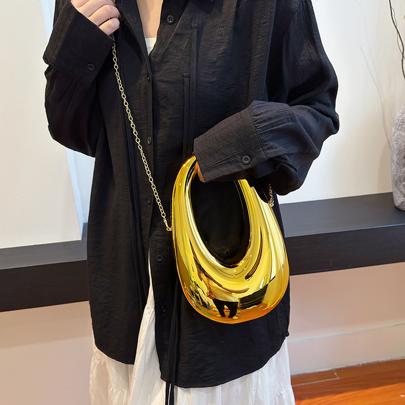 Simple y transparente bolso de hombro de estilo extranjero 2024 nuevo bolso de mujer de textura simple acrílico bolso de brazo portátil