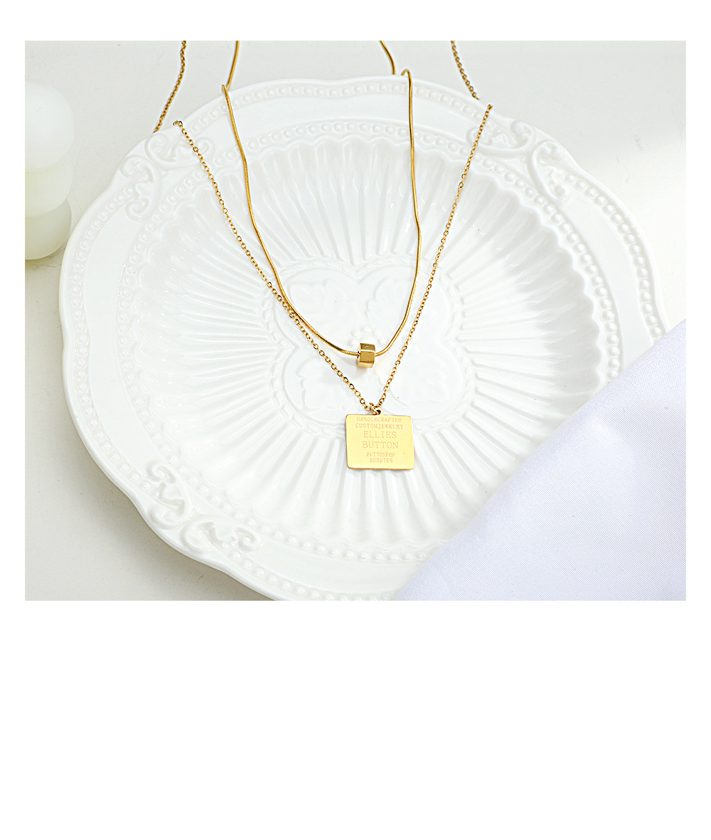 Geometric  Style Stainless Steel Titanium Steel Pendant Necklace Wholesale display picture 3