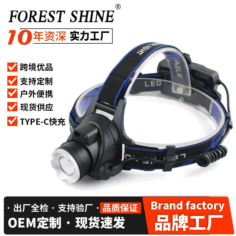 Xinster T6 зарядка Индукционная фара Водонепроницаемая светодиодная сильная легкая телескопическая фара с зумом уличная рыболовная фара оптом