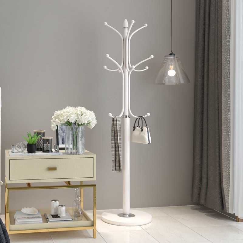 Simple Marble Wrought Iron Coat Rack Floor Hanger Bedroom Vertical Living Room Clothes Shelf Household Storage Rack