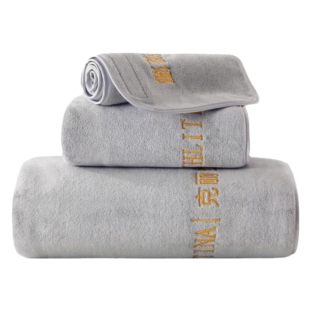 Салон красоты Полотенце логотип высококачественное однотонное полотенце красота специальное белое волокно без шерсти тюрбан Ледяной Синий