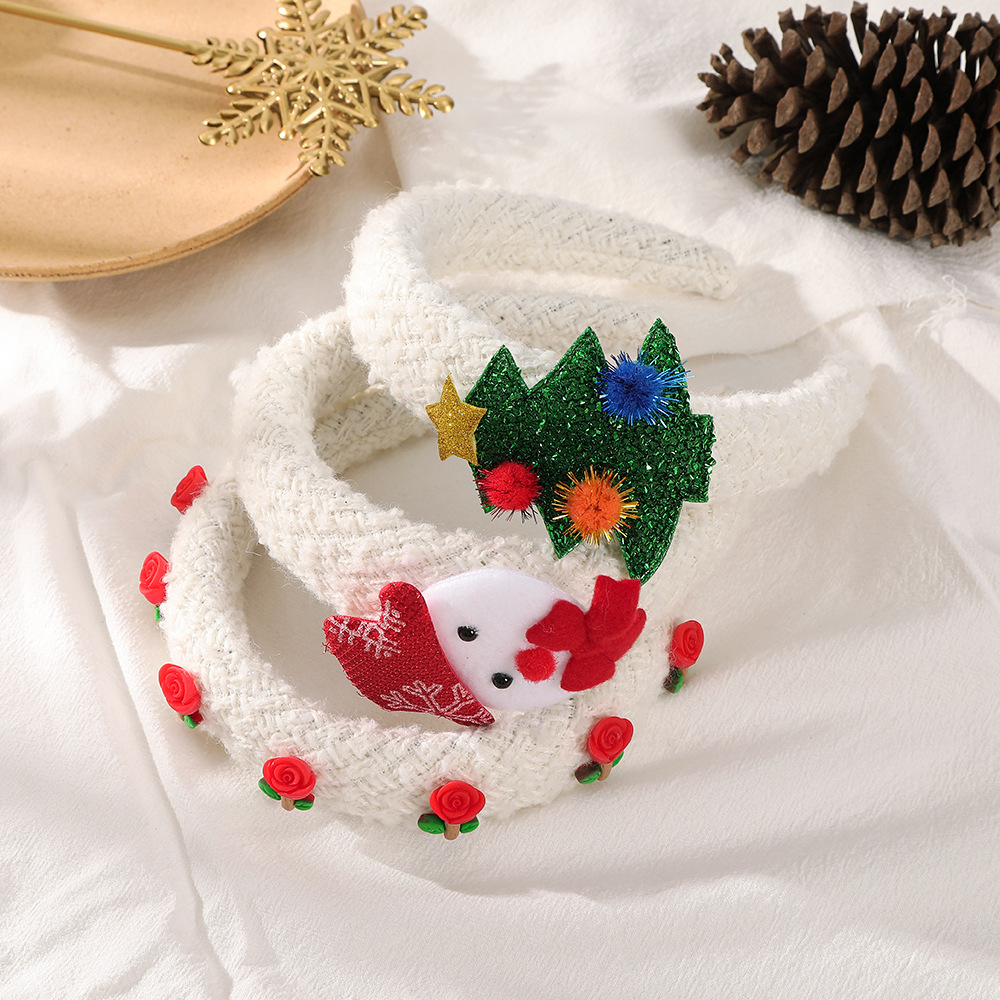 150g Weight Hair Band Hair Accessories Type Christmas Cute Women's Christmas Tree Snowman Hair Band