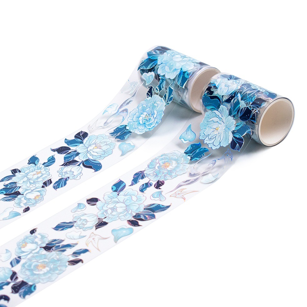Cross-Border Popular Text Pet Tape Journal Tape Floral Decoration Material DIY Christmas Journal Tape
