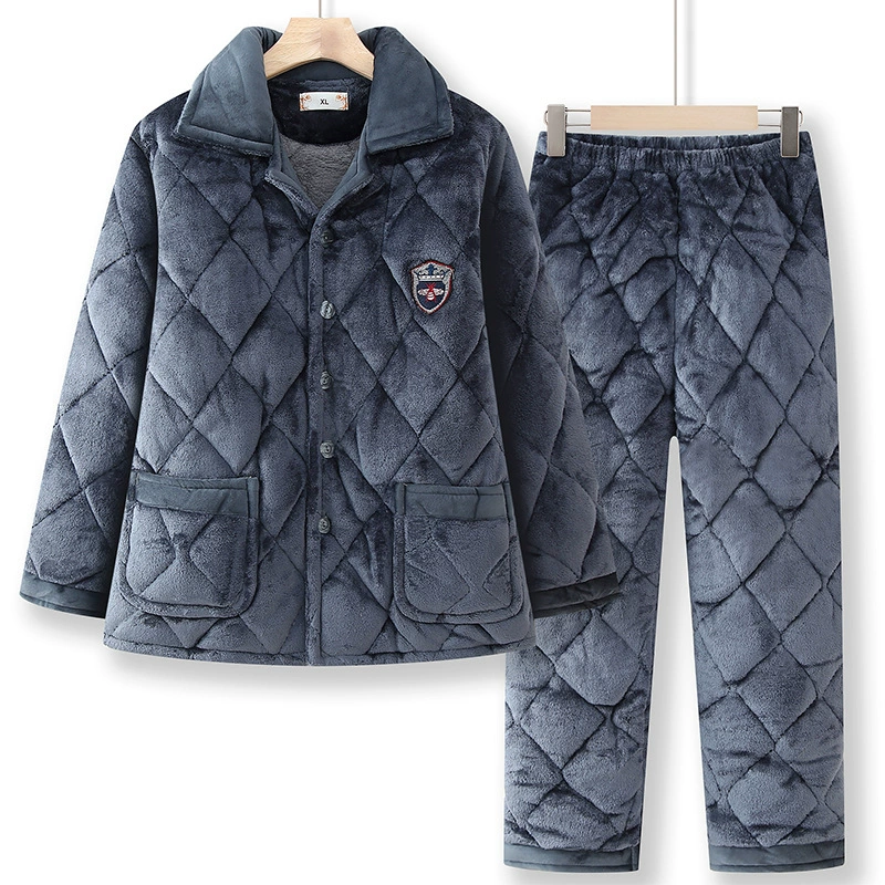 Зимняя пижама для мужчин среднего и пожилого возраста