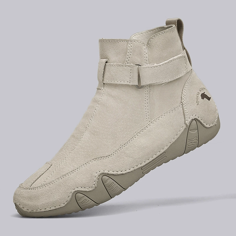 Трансграничные мужские Ботинки Martin больших размеров, осенняя Новая мужская обувь с высоким берцем на молнии сбоку, повседневные кожаные ботинки, сшитые вручную на открытом воздухе