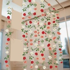 亚马逊玫瑰花门帘花串吊顶藤条藤蔓空调遮挡婚房户外场景布置装饰