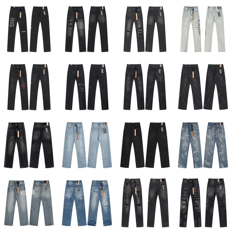 Foreign Trade European and American Trendy Brand Ksubi Men's Pants Casual Slim Fit Skinny Pants Small Feet Stretch Jeans Dropshipping