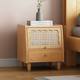 s% solid wood retro French bedside table Internet celebrity household storage table rattan bedroom small cabinet bedside locker