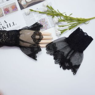 Autumn and Winter New Sleeves, Fashionable and Exquisite Embroidery, Simple Plum Blossom Edge Women's Versatile Clothing Matching Fake Sleeves for Women