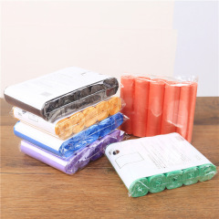 Household break-apart flat mouth colored black garbage bags disposable plastic bags