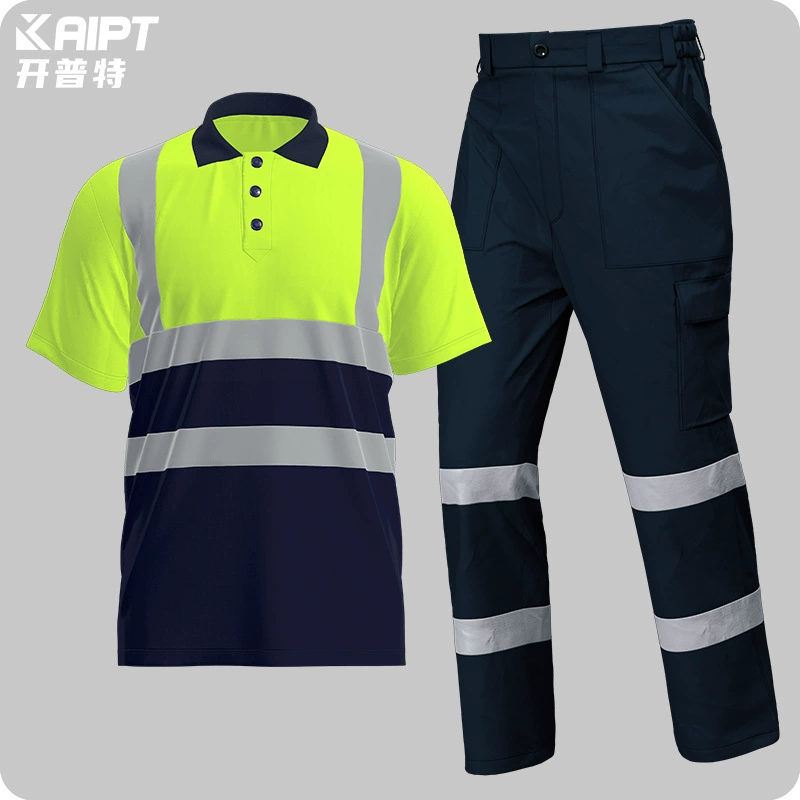 Летняя быстросохнущая рабочая одежда для трансграничной торговли с индивидуальным дизайном, светоотражающими полосами, тонкие дышащие футболки, культурные рубашки, спецодежда для механиков и мастерских