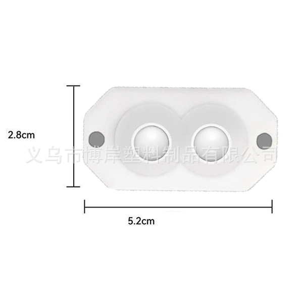 Double bead caster white (nylon model)