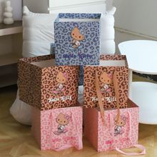豹纹凯特喵手提袋新品HelloKitty高档花束礼品盒婚礼玫瑰花包装盒