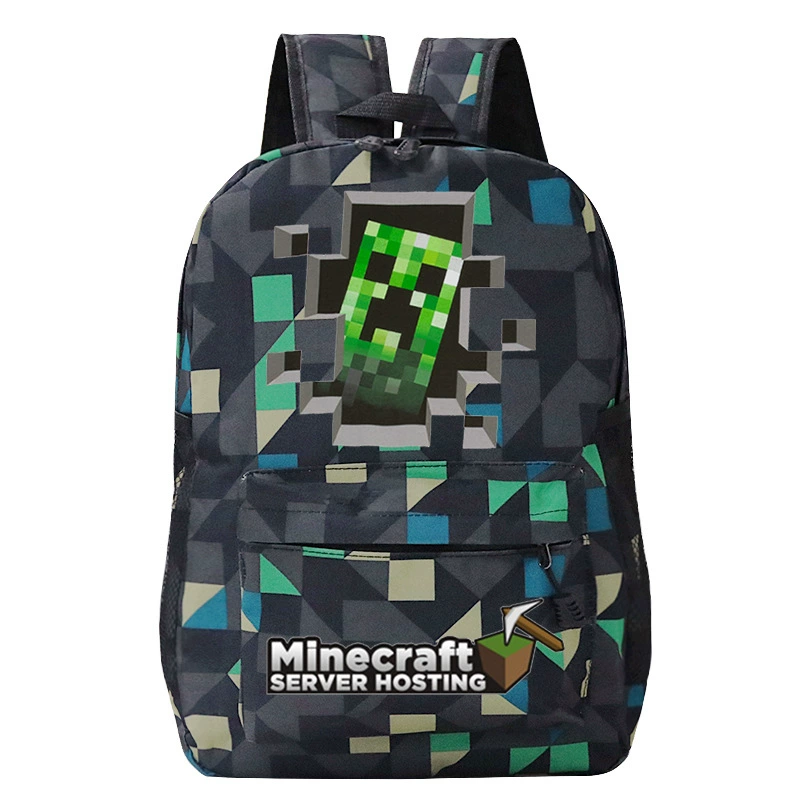 Детский рюкзак-плечевая сумка (Minecraft), принтая школьная сумка, один размер, легкий 0.311 кг