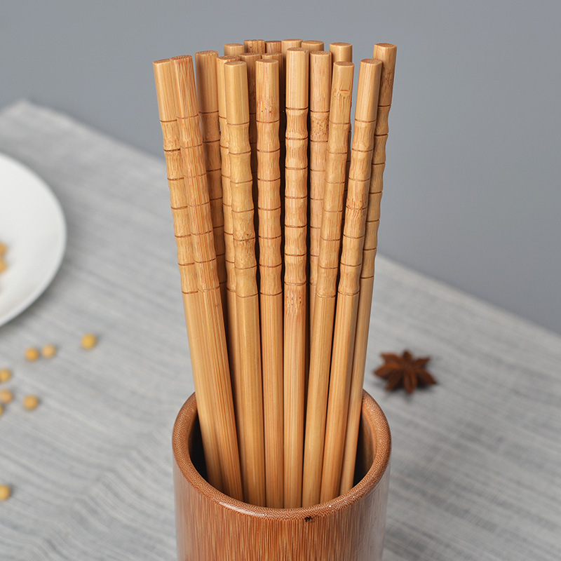 【20双 量贩装】竹筷子 24cm花瓶筷 吸塑包装10双装 家用碳化筷子