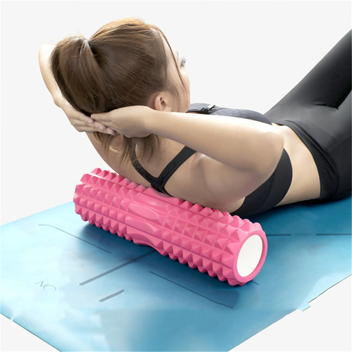 EVA hollow yoga column crescent style yoga column foam shaft muscle relaxation Pilates yoga column manufacturer direct sale
