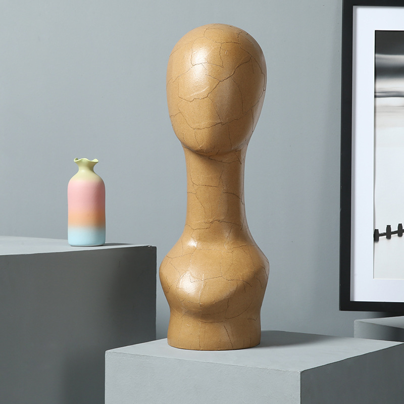 Maniquí de Alta Gama Estilo Retro para Exhibición de Pelucas, Soporte para Sombreros, Exhibición de Ropa en Tiendas, Accesorios para Exhibición de Collares en Escaparates