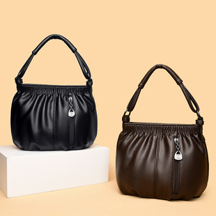 High-end soft leather texture women's bag mom bag 2025 new large capacity women's shoulder bag fashion crossbody bag for women