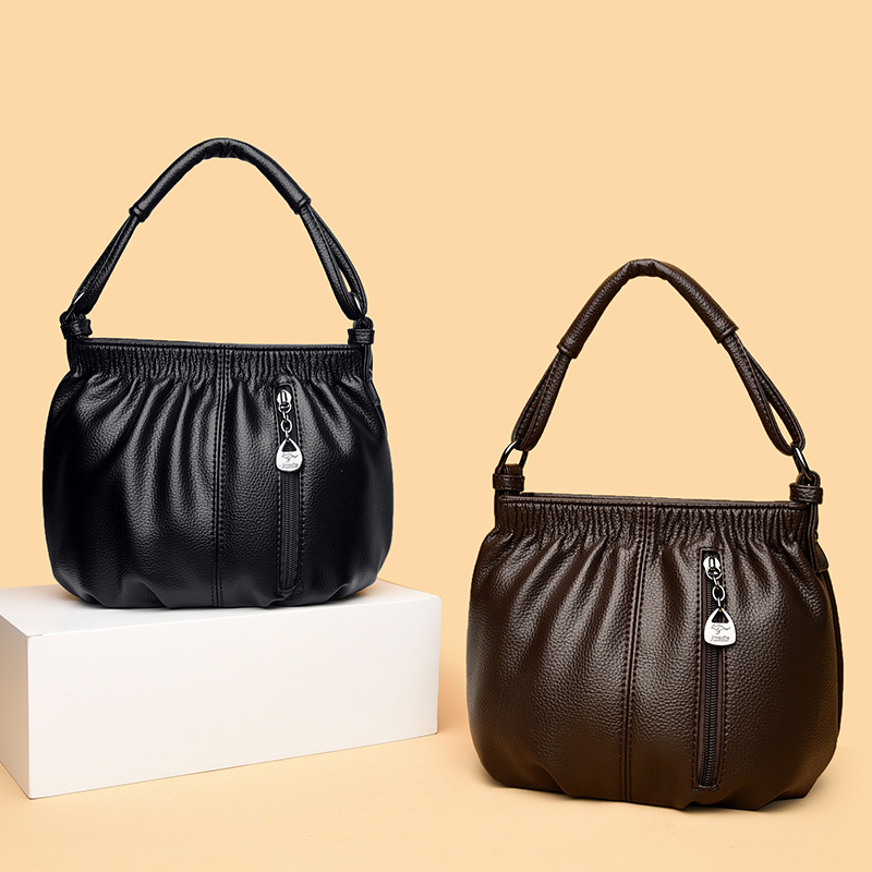 High-End Soft Leather Texture Women's Bag Mom Bag 2025 New Large Capacity Women's Shoulder Bag Fashionable Crossbody Bag for Women