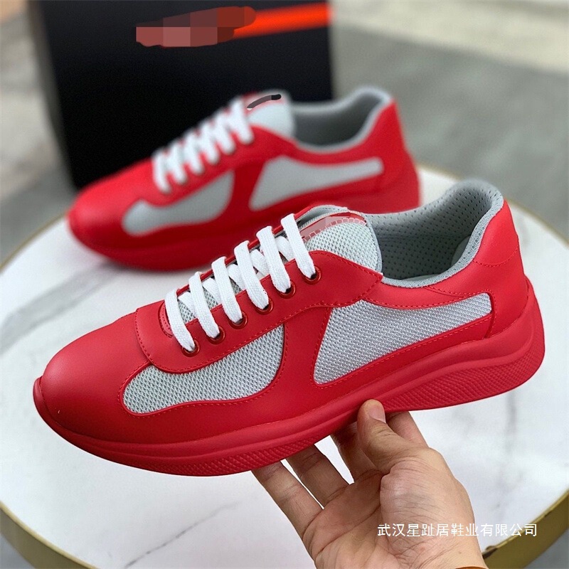 Guangzhou Goods 1:1 Original Box P Home 2025 New Colorful Splicing Lace-Up Breathable Versatile Casual Sneakers Export Men's Shoes