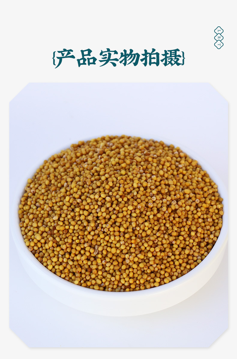 Yellow Mustard Seed 100g Bai Jie Zi Traditional Chinese Herb Culinary Spice Whole Seeds quality and texture