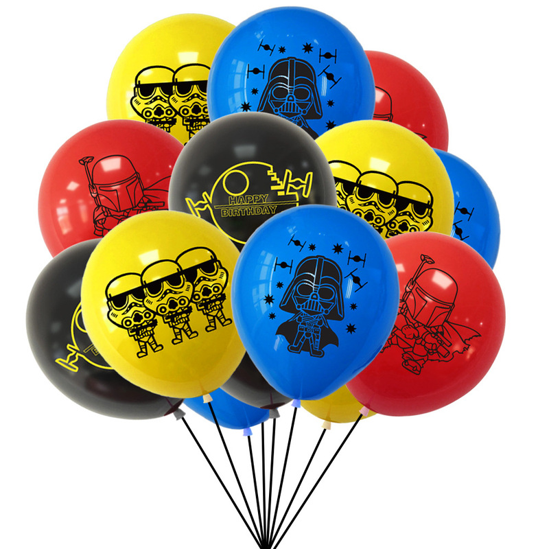 Star Wars Theme 12 Inch Latex Printed Balloon Set Birthday Party Decoration Supplies