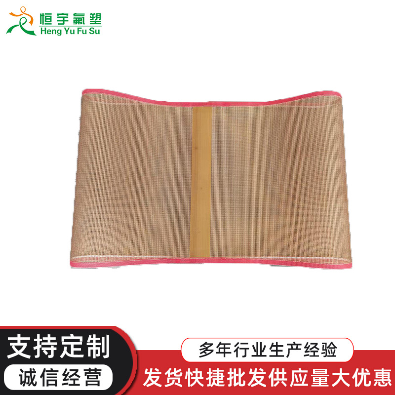 厂家供应2*2.5mm特氟龙网格输送带硅胶导条 铁氟龙烘干微波输送带