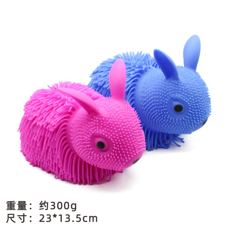 Juguetes de descompresión TPR de venta caliente transfronteriza, juguetes de descompresión para niños, grandes bolas de pelo de conejo de pelo largo, regalos creativos de ventilación