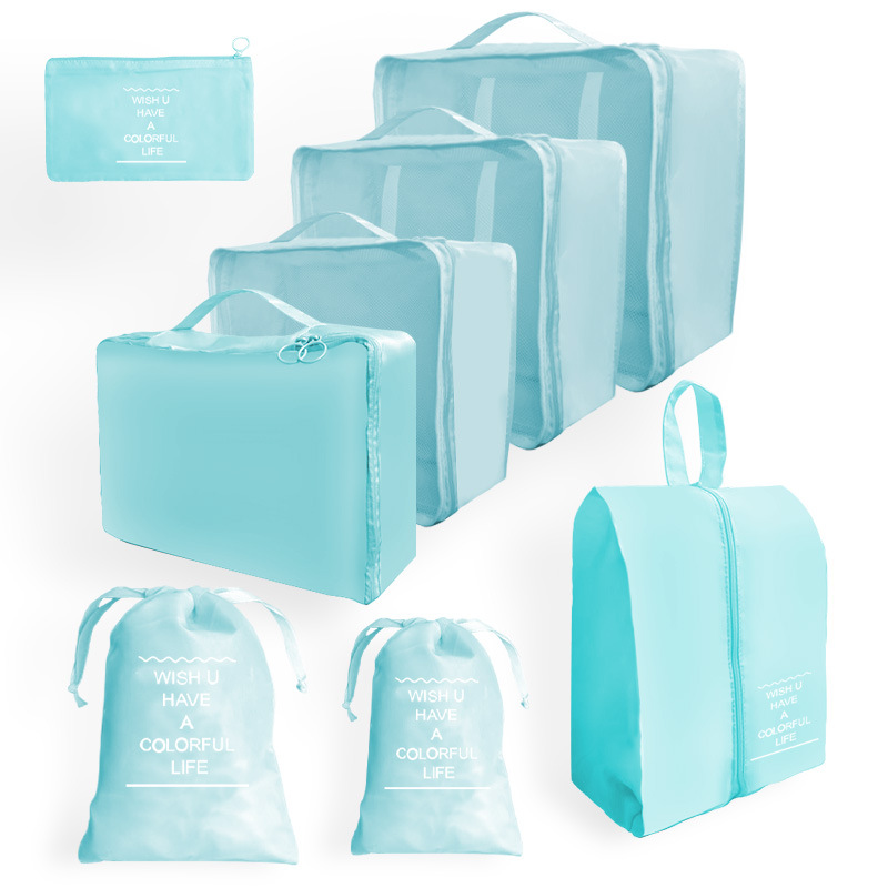 Bolsa de almacenamiento de viaje traje de seis piezas de siete piezas de ocho piezas plegable bolsa de lavado bolsa de almacenamiento de ropa bolsa de viaje con cordón