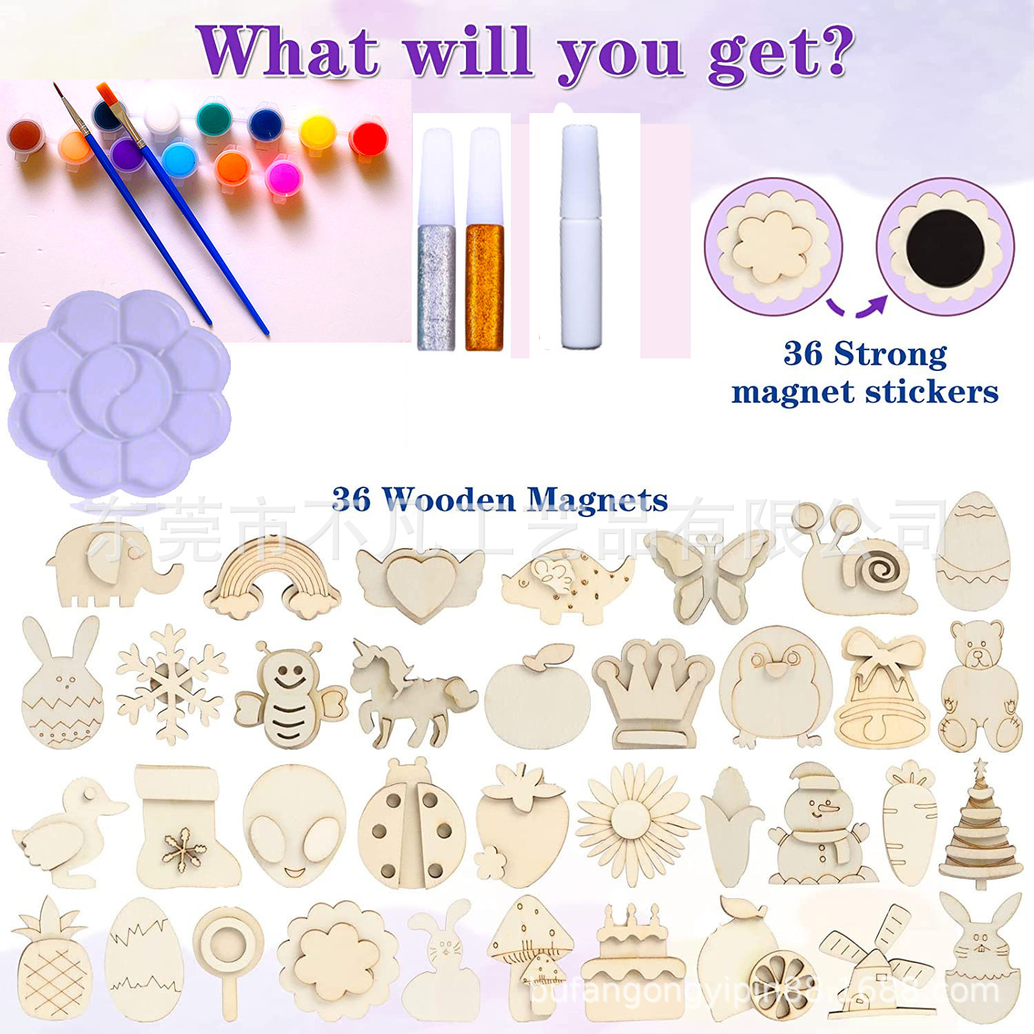 Imanes de Refrigerador Magnéticos, Manualidades para Niños, Regalos de Pintura Hechos a Mano, Imanes de Refrigerador de Madera Estéreo Magnéticos Suaves, Imán de Madera