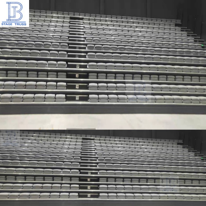 影剧院/体育馆电动伸缩看台/座谈会议室等候椅铝合金简易看台批发