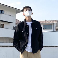 春秋牛仔外套男潮牌街头大码宽松工装夹克2022新款潮流上衣服
