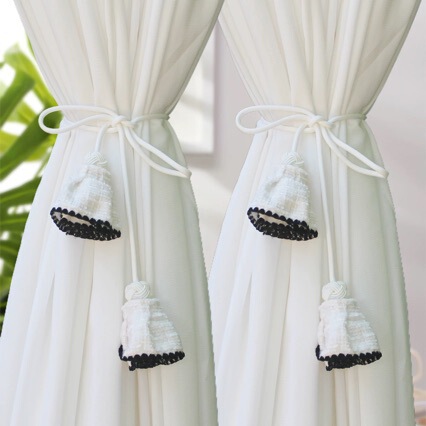 Curtain Handmade Retro Straps Carnation Nail-Free Buckle Straps French Retro Creative Decorative Lanyard Accessories Decoration