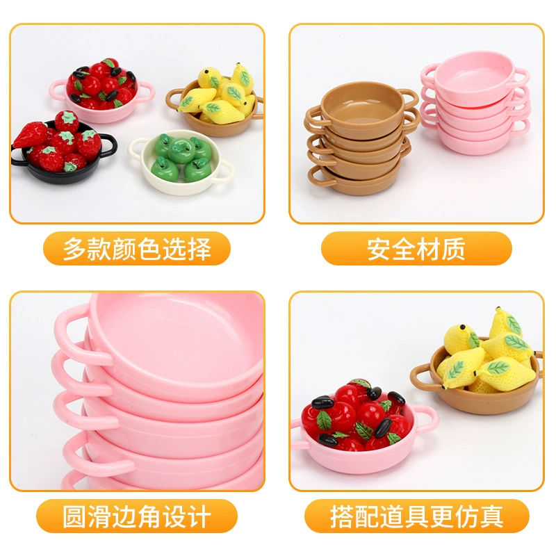 Miniature Hot Pot Toy — Realistic Family Kitchen Accessory, Plastic DIY Play Pot, 5.3×4×1 cm, 4 colors